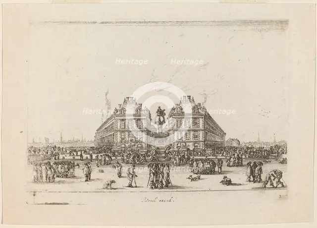 Place Dauphine, 1642. Creator: Stefano della Bella.