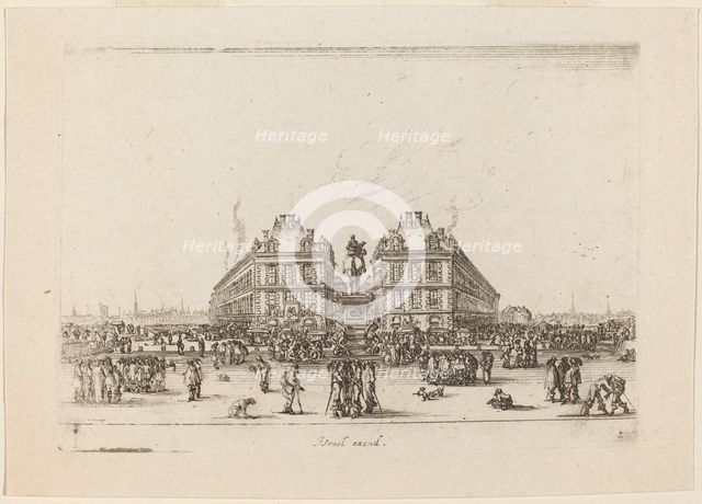 Place Dauphine, 1642. Creator: Stefano della Bella.