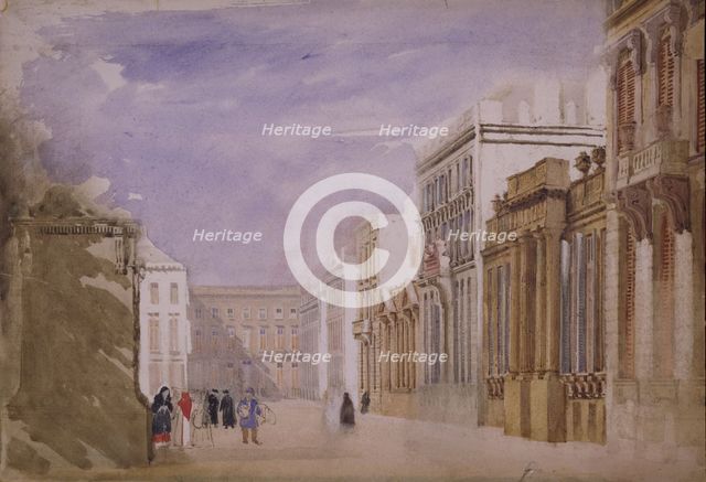 Place de Brabant, Brussels, 1826. Creator: David Cox the Elder.