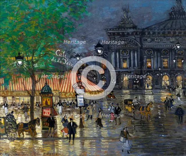 Place de l'Opéra, Paris. Artist: Korovin, Konstantin Alexeyevich (1861-1939)