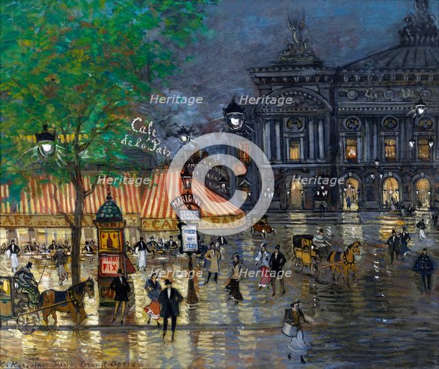 Place de l'Opéra, Paris. Artist: Korovin, Konstantin Alexeyevich (1861-1939)