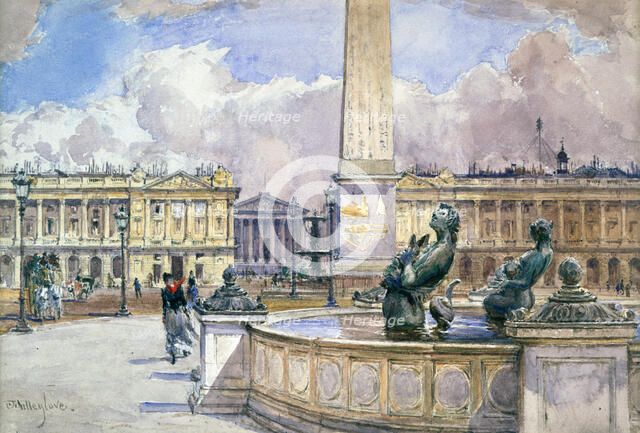 'Place de la Concorde', 1847-1908. Artist: John Fulleylove