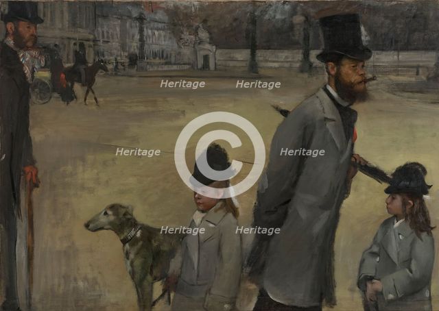 Place de la Concorde, 1875. Creator: Edgar Degas.
