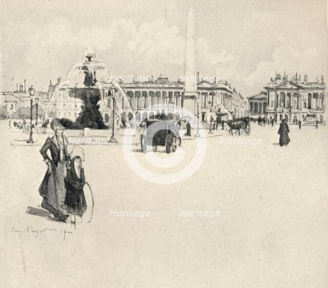 'Place de la Concorde', 1915. Artist: Eugene Bejot.