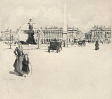 Place de la Concorde 1915. Artist: Eugene Bejot