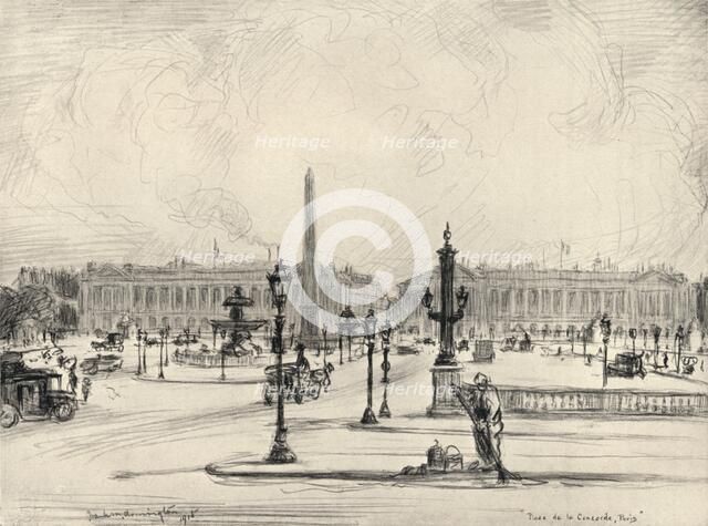 'Place de la Concorde', 1915. Artist: Frank Milton Armington.