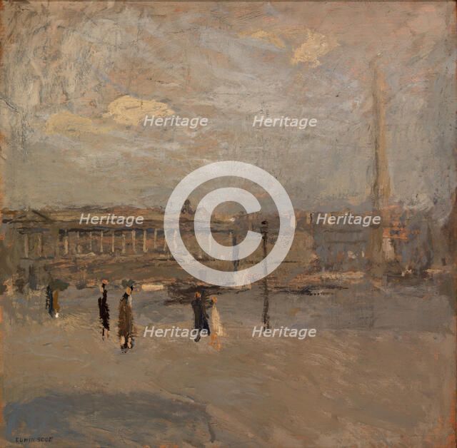 Place de la Concorde no. IV-A, ca. 1917. Creator: Frank Edwin Scott.