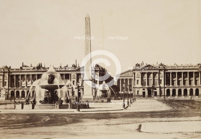 Place de la Concorde, Paris, between 1860 and 1870. Creator: Edouard Baldus.