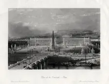 Place de la Concorde, Paris France, 1875. Artist: J Saddler