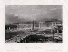 Place de la Concorde, Paris France, 1875. Artist: J Saddler