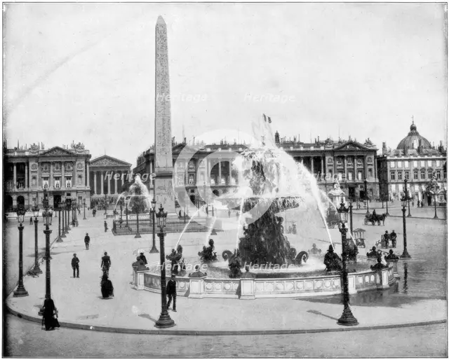 Place de la Concorde, Paris, late 19th century. Artist: John L Stoddard