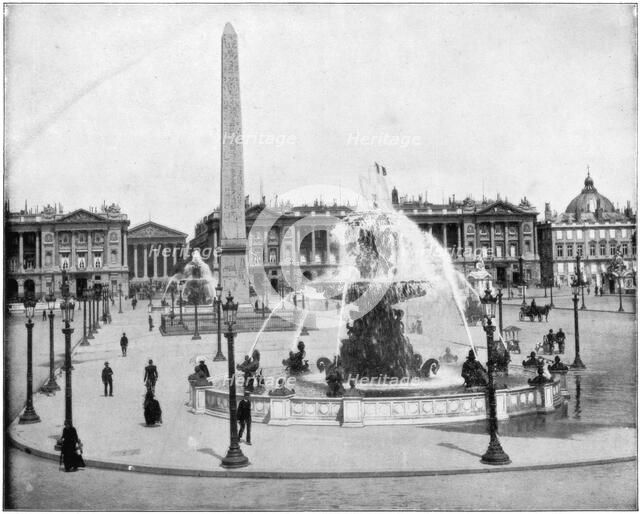 Place de la Concorde, Paris, late 19th century. Artist: John L Stoddard