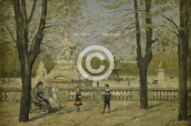 Place de la Concorde, view of the Tuileries terrace, c1880. Creator: Stanislas Lepine.