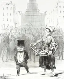 Place de la Bastille, 1850. Creator: Honore Daumier