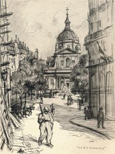 Place de la Sorbonne 1915. Artist: Frank Milton Armington