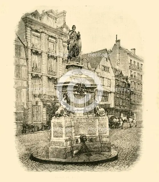 'Place De La Pucelle, Rouen', 1890.   Creator: Unknown.
