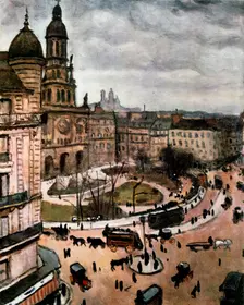 Place de la Trinity in Paris , 1911. Artist: Albert Marquet