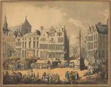 Place de Meir at Antwerp, 1797. Creator: Thomas Rowlandson
