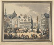Place de Meir at Antwerp, 1797. Creator: Eugen Poppel ?
