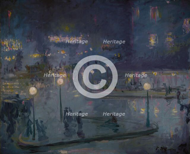 Place de Rome at Night, 1905.
