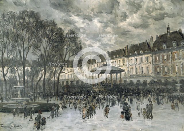 'Place de Vosges, Paris, day of a Concert', late 19th/early 20th century. Artist: Frank Myers Boggs