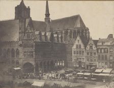 Place du Marché à Ypres, ca. 1851. Creator: Possibly by Louis-Désiré Blanquart-évrard