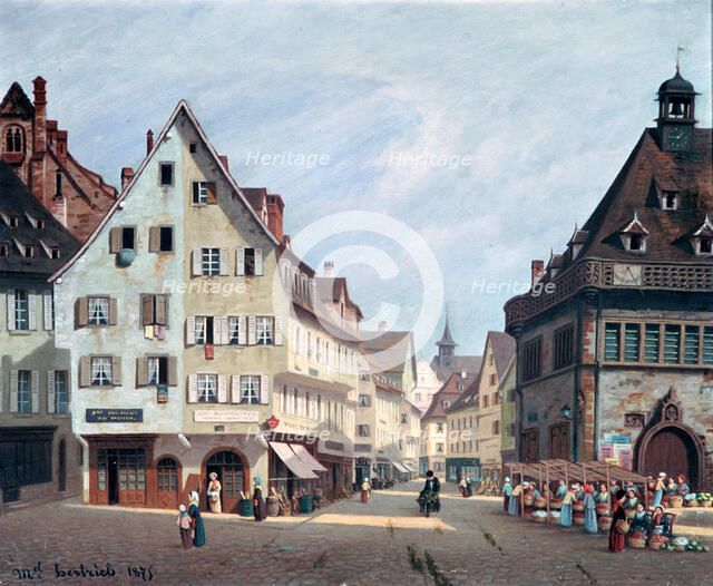 'Place Du Marche-Aux-Fruits, Colmar', 1875. Artist: Michel Hertrich