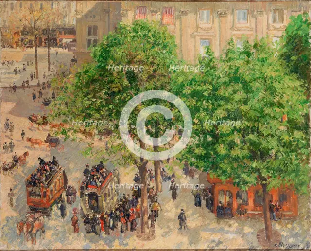 Place du Theatre-Francais in Spring, 1898. Creator: Camille Pissarro.