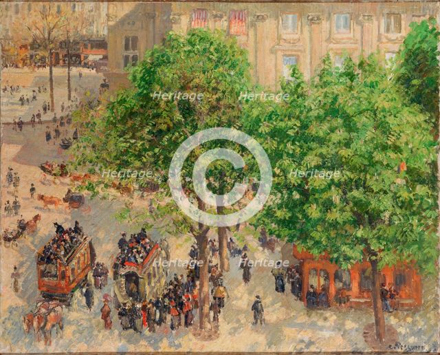 Place du Theatre-Francais in Spring, 1898. Creator: Camille Pissarro.