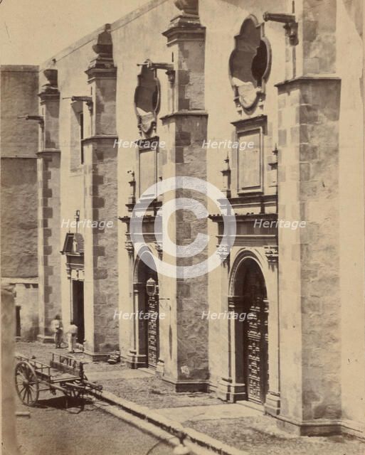 [Place of imprisonment for Emperor Maxmilian of Mexico and soldiers], 1867. Creator: François Aubert.