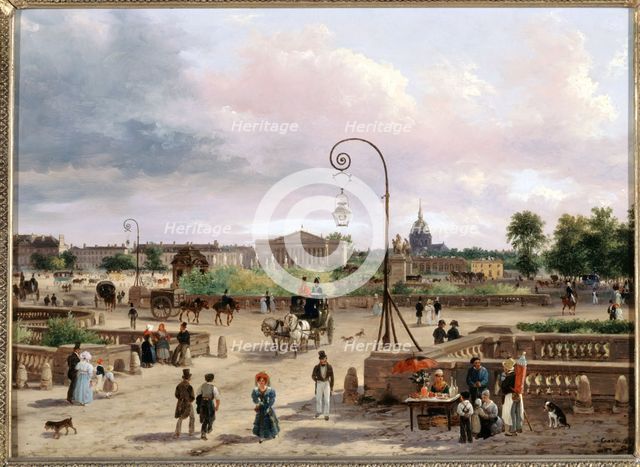 Place Louis XVI (Place de la Concorde) in 1829. Creator: Unknown.