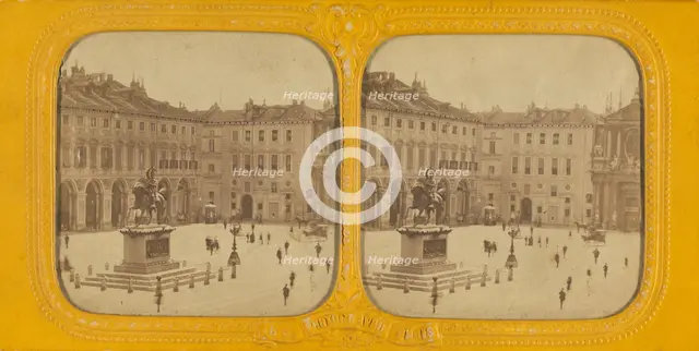 Place St Charles a Turin, 1860s. Creator: Adolphe Block.