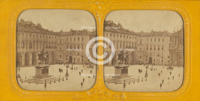 Place St Charles a Turin, 1860s. Creator: Adolphe Block.