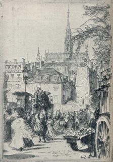 Place St. Michel, Paris c1913. Artist: Walter Zeising