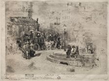 Place Pigalle en 1878, 1878. Creator: Félix Hilaire Buhot (French, 1847-1898)