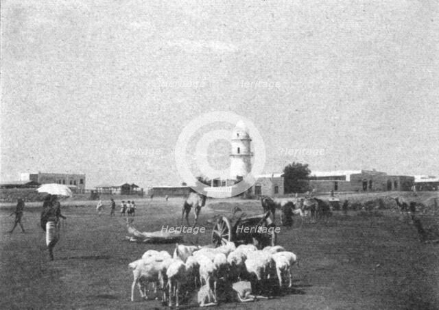 ''Place principale du village indigene de Djibouti; Le Nord-Est Africain', 1914. Creator: Unknown.