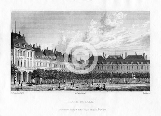 Place Royal, Paris, 1830. Artist: MJ Starling