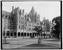 Place Viger Hotel & station, Montreal, between 1890 and 1901. Creator: Unknown