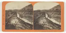 Placer Mining, Flume in Brown's Flat, Tuolumne County, c. 1868. Creator: Lawrence & Houseworth