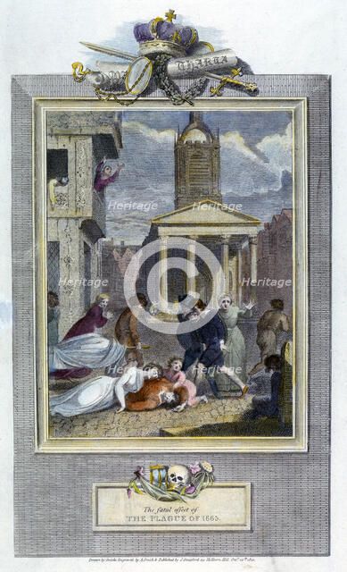 Plague of London, 1665 (1810). Artist: Unknown