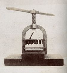 Plague apparatus from a lazaretto in Venice; a machine for disinfecting letters and papers, c1890s.. Creator: Unknown