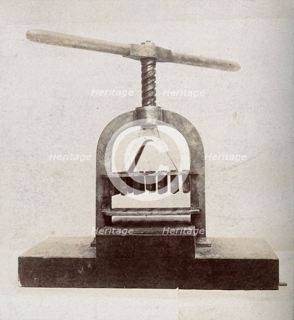 Plague apparatus from a lazaretto in Venice; a machine for disinfecting letters and papers, c1890s.. Creator: Unknown.