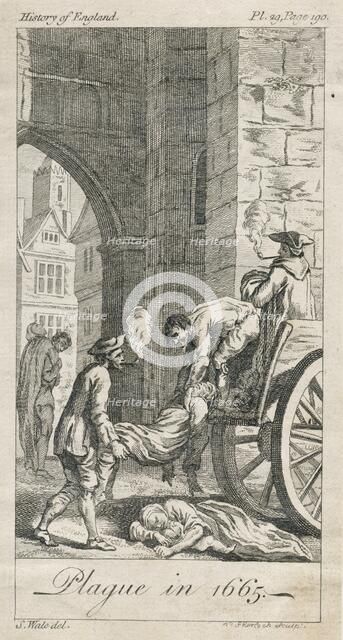 'Plague in 1665', c18th century(?). Artist: William Sherlock.