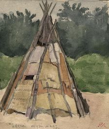 Plague in the forest, Selkups, 1920. Creator: A. G. Vargin