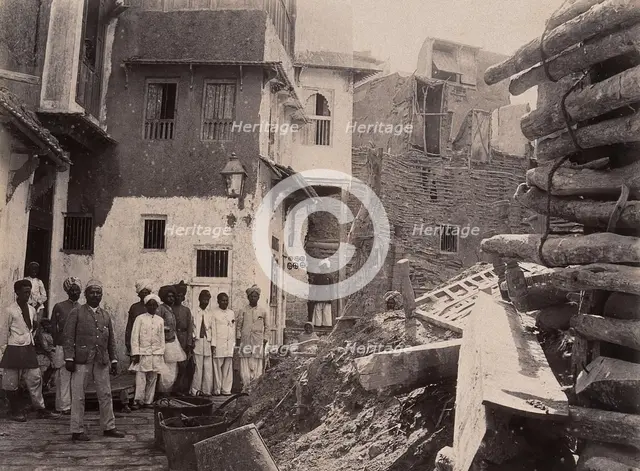 Plague-infected house which has been demolished, Karachi, India, 1897. Creator: Unknown.