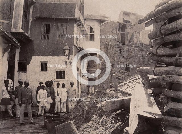 Plague-infected house which has been demolished, Karachi, India, 1897. Creator: Unknown.