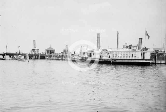 Plague Ship, which carries suspects to Hoffman Island, between c1910 and c1915. Creator: Bain News Service.