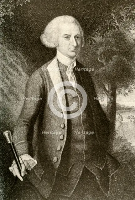 'Plain but handsome gentleman's costume in Pennsylvania at outbreak of Revolution', c1765, (1937)  Creator: Unknown.