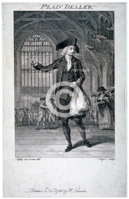 'Plain Dealer', 1786.                                      Artist: William Angus