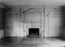 Plain Dealing, fireplace wall, Charlottesville vicinity, Albemarle Co., Virginia, c1890 - 1940. Creator: Frances Benjamin Johnston